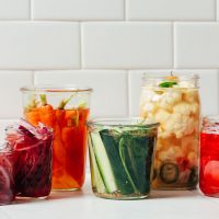 Jars of Quick Pickled Vegetables