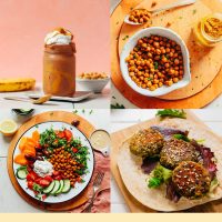 Assortment of recipe photos for our round-up of 24 Delicious Chickpea Recipes