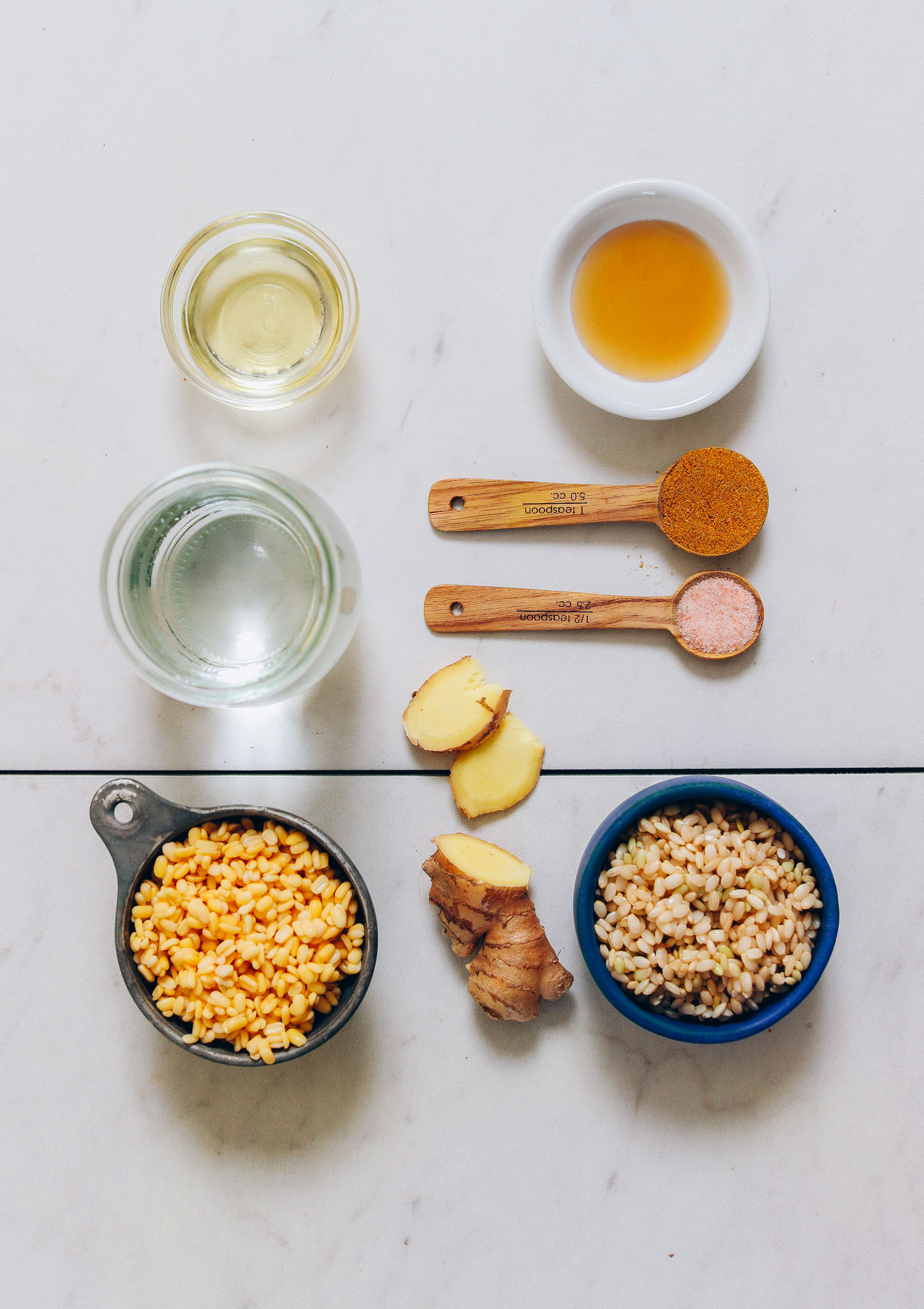 Ingredients for making our moong dal dosa recipe