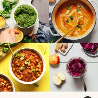 Photos of plant-based immune-boosting recipes