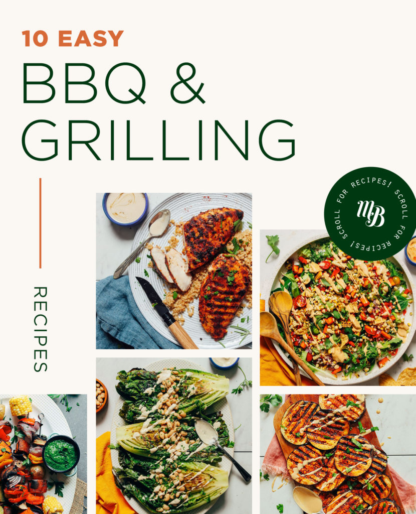 Grilled chicken, corn salad, and other BBQ and Grilling Recipes