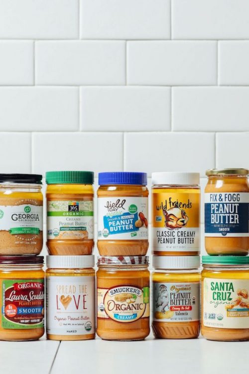 Jars of peanut butter for our unbiased review of top brands