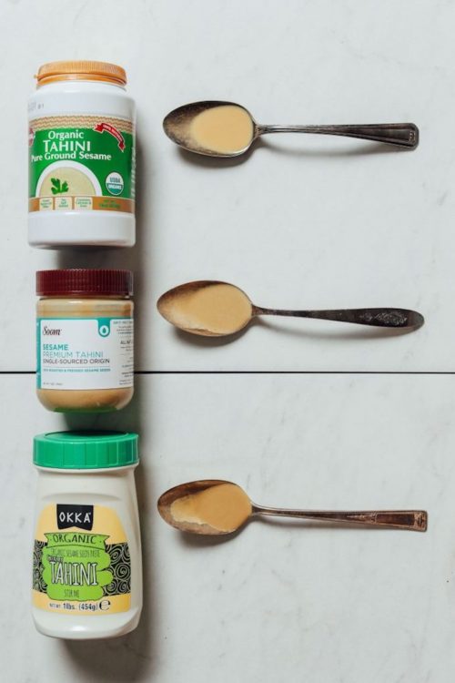 First, second, and third place winners in our Store-Bought Tahinis review