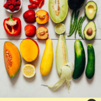 Assortment of summer produce in season
