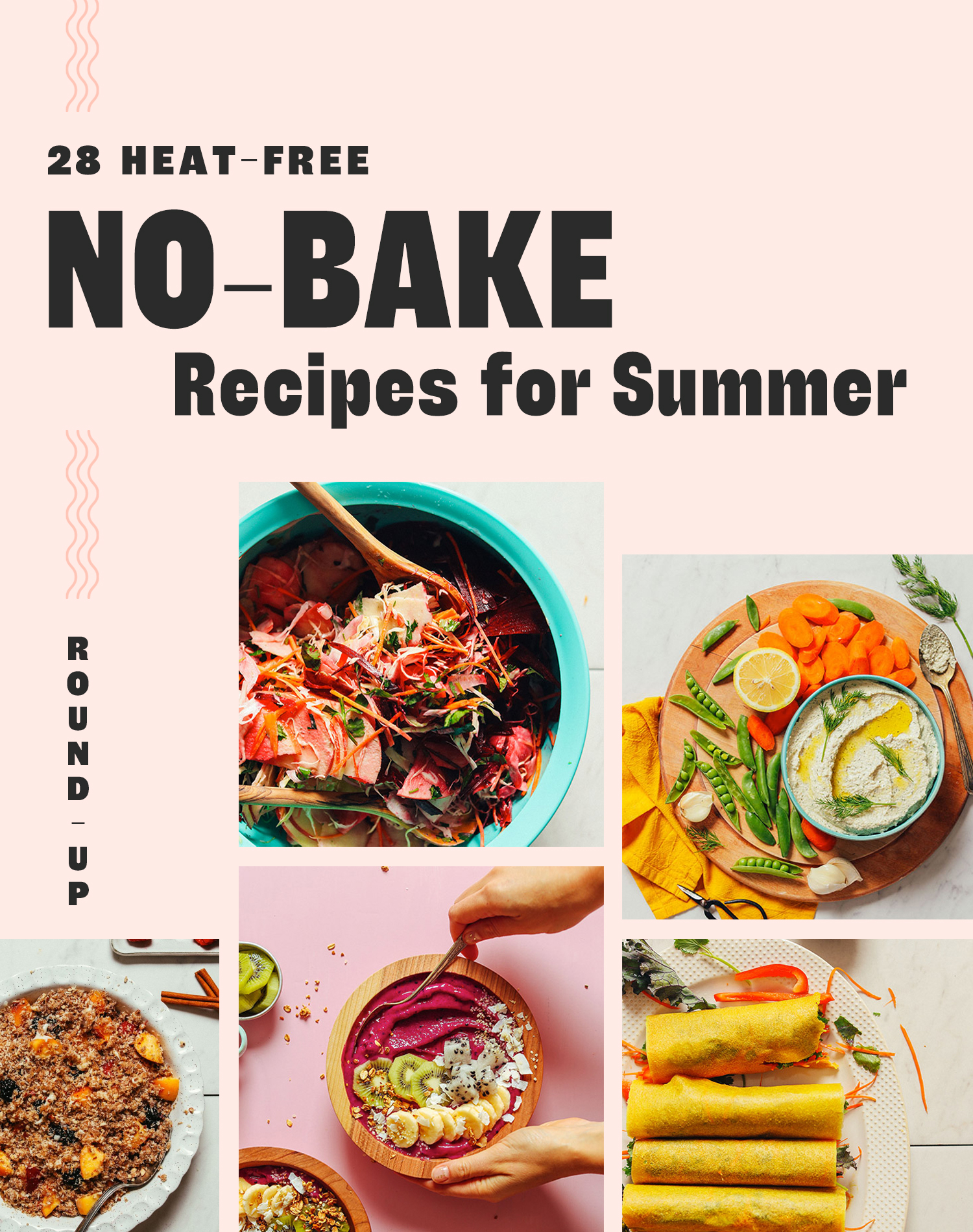 Assortment of summer recipes that don't require an oven