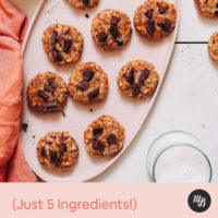 Platter of our Grain-Free No-Bake Chocolate Chip Cookies