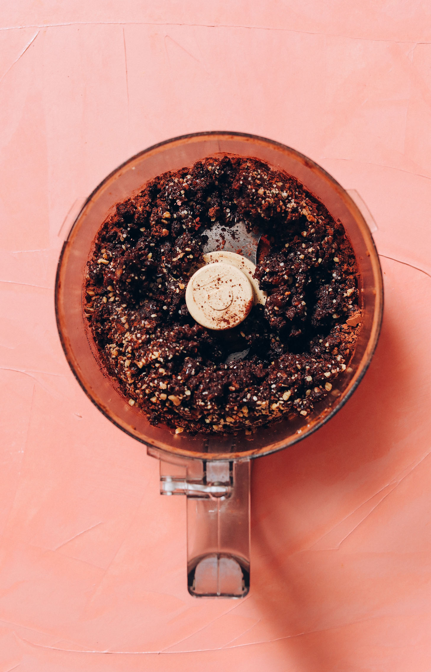 Food processor with No Bake Brownies dough