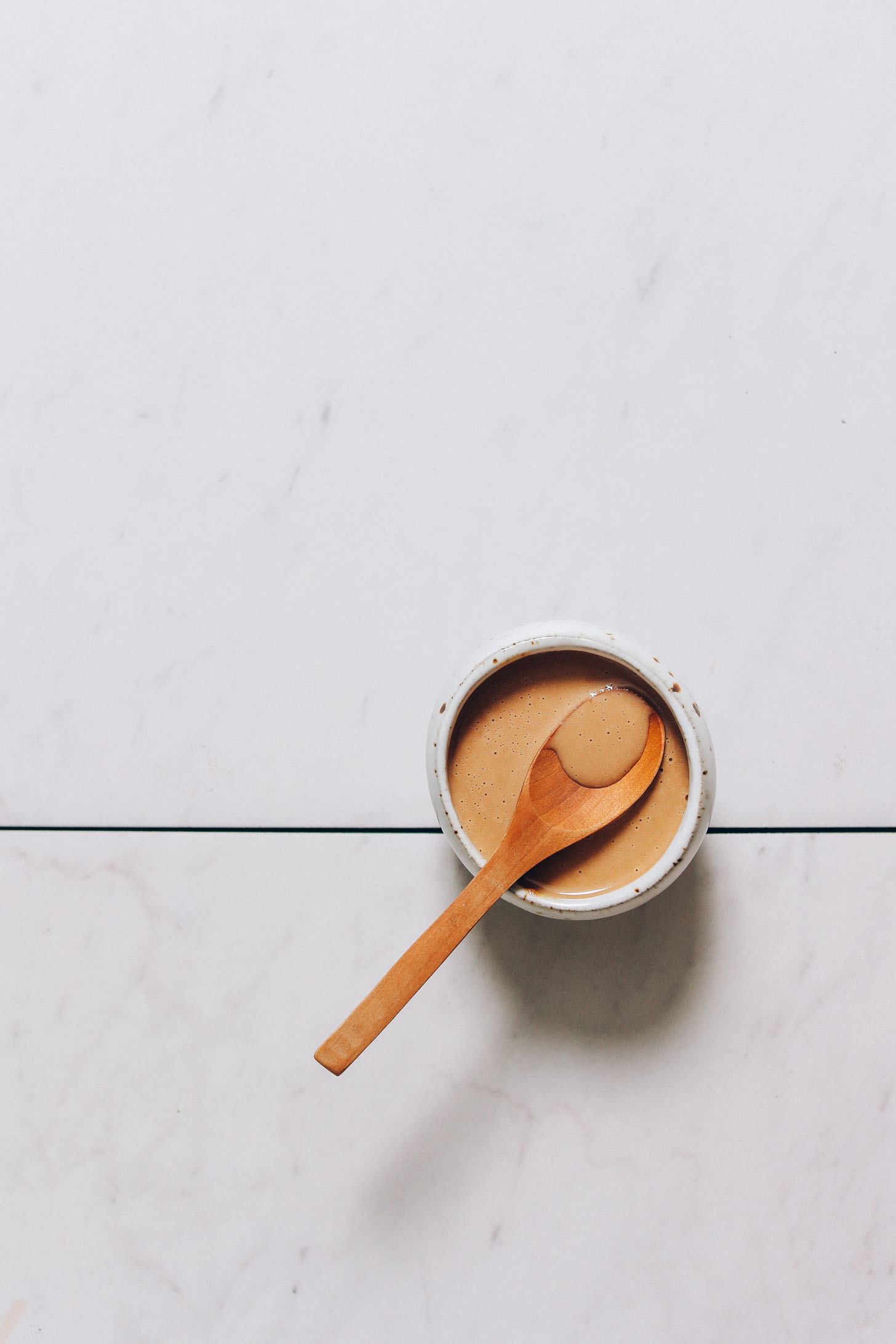 Bowl of creamy, garlicky, tahini sauce