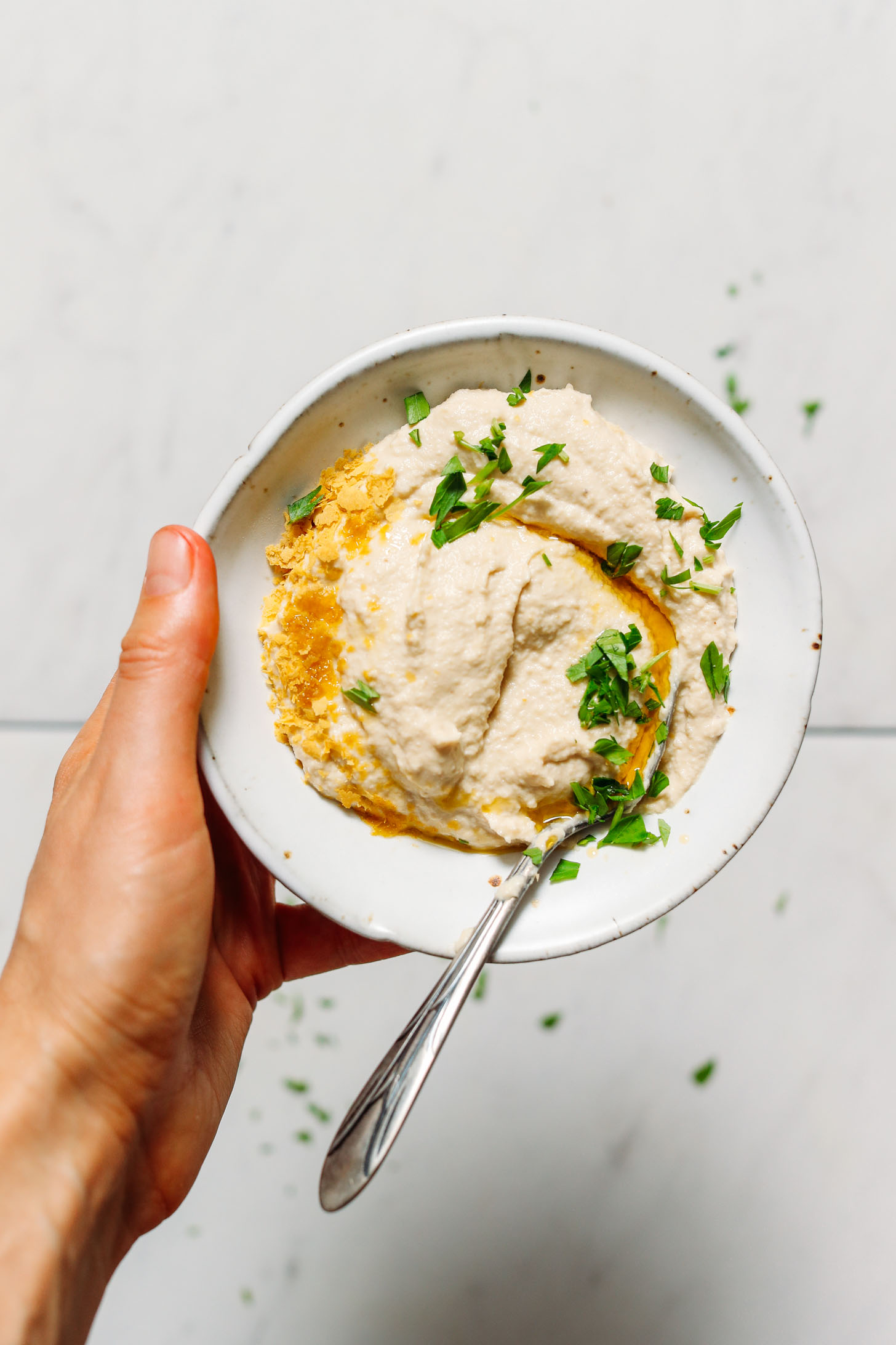 Bowl of cashew ricotta dressing