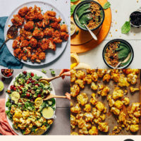 Assortment of easy cauliflower recipes