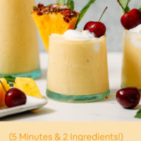 Glasses of our easy Pina Colada recipe