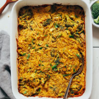Perfectly cooked vegan hashbrown bake