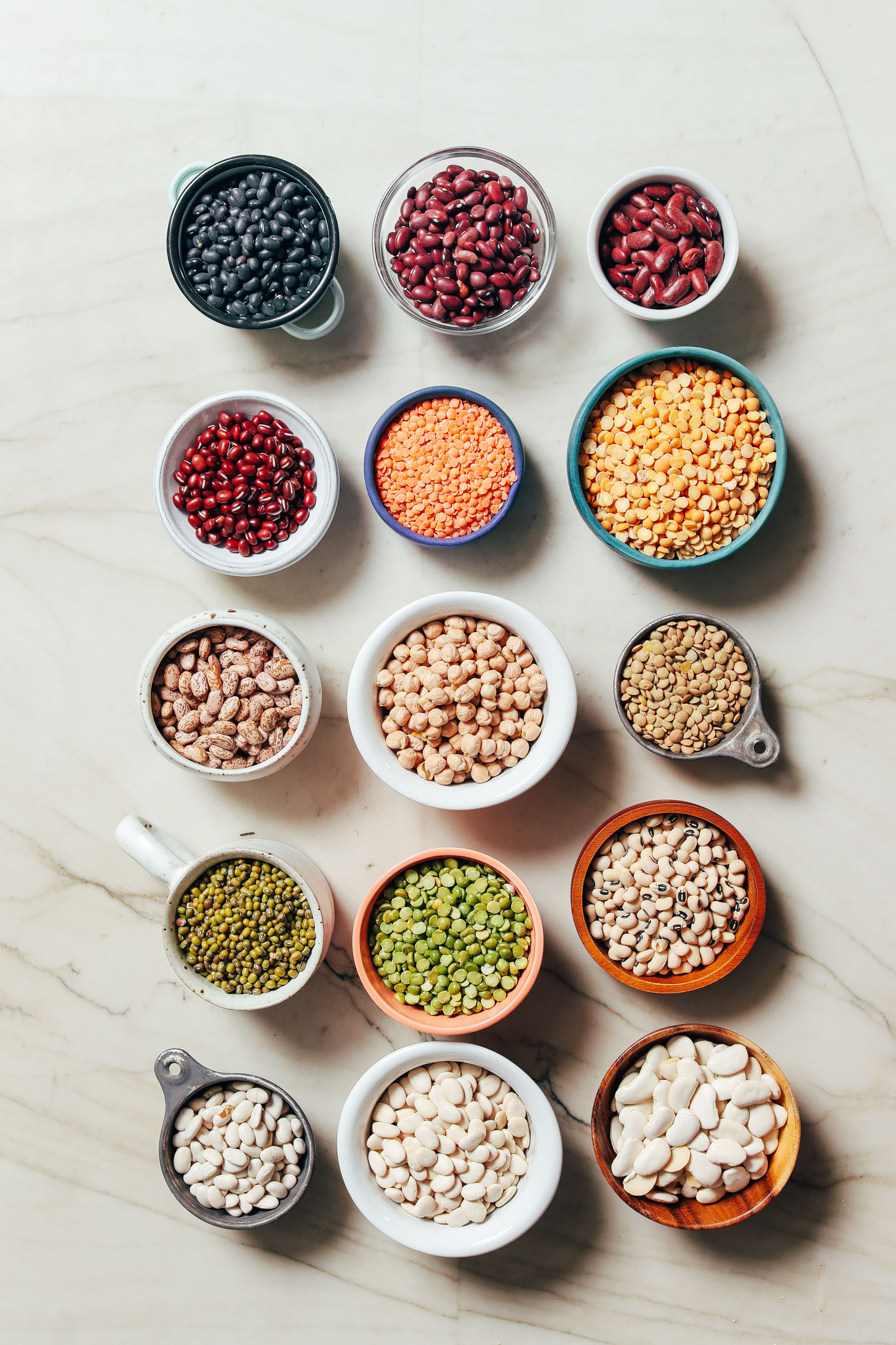 Assortment of beans for cooking in the Instant Pot