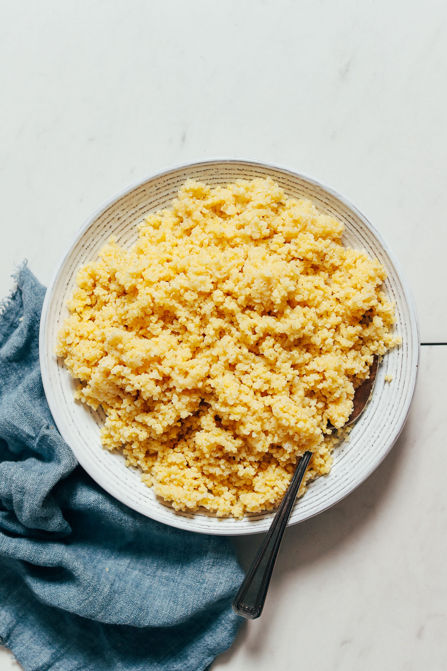 Bowl of fluffy millet