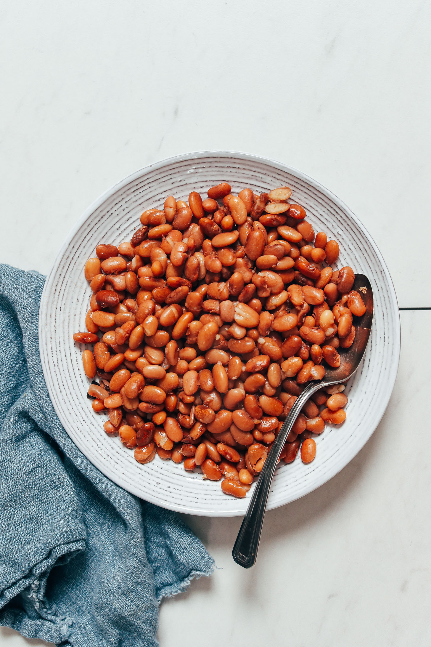 Bowl of perfect Instant Pot pinto beans