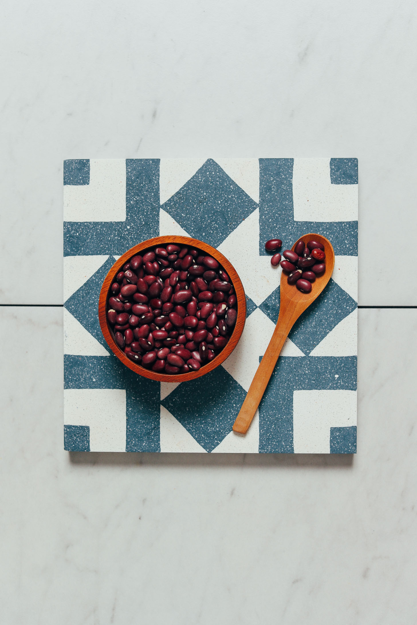 Spoon and bowl of Instant Pot red beans