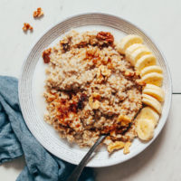 Bowl of Instant Pot steel cut oats