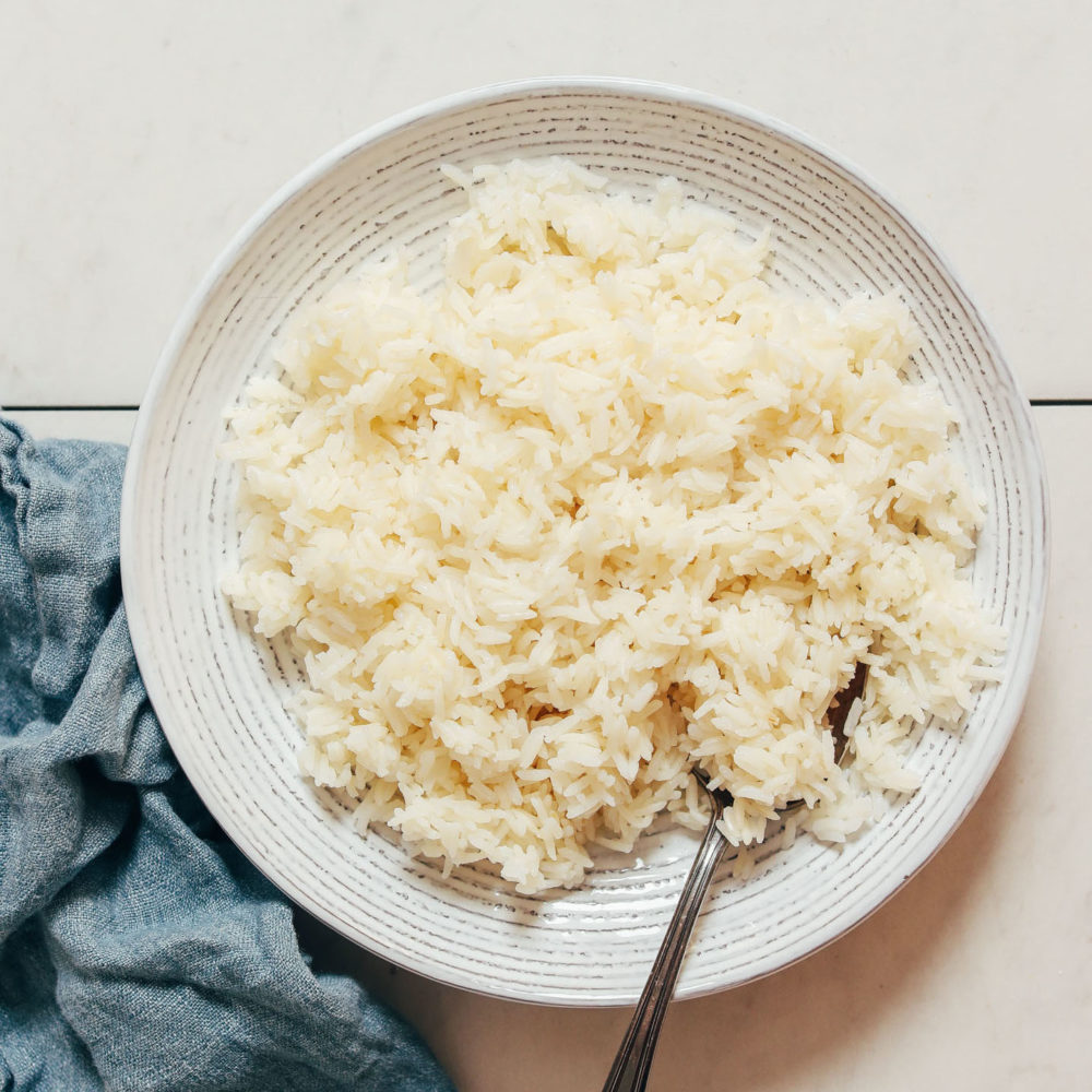 Bowl of Instant Pot white rice