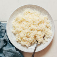 Bowl of Instant Pot white rice
