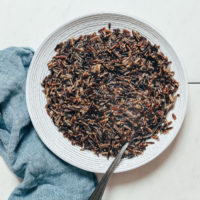 Bowl of Instant Pot wild rice