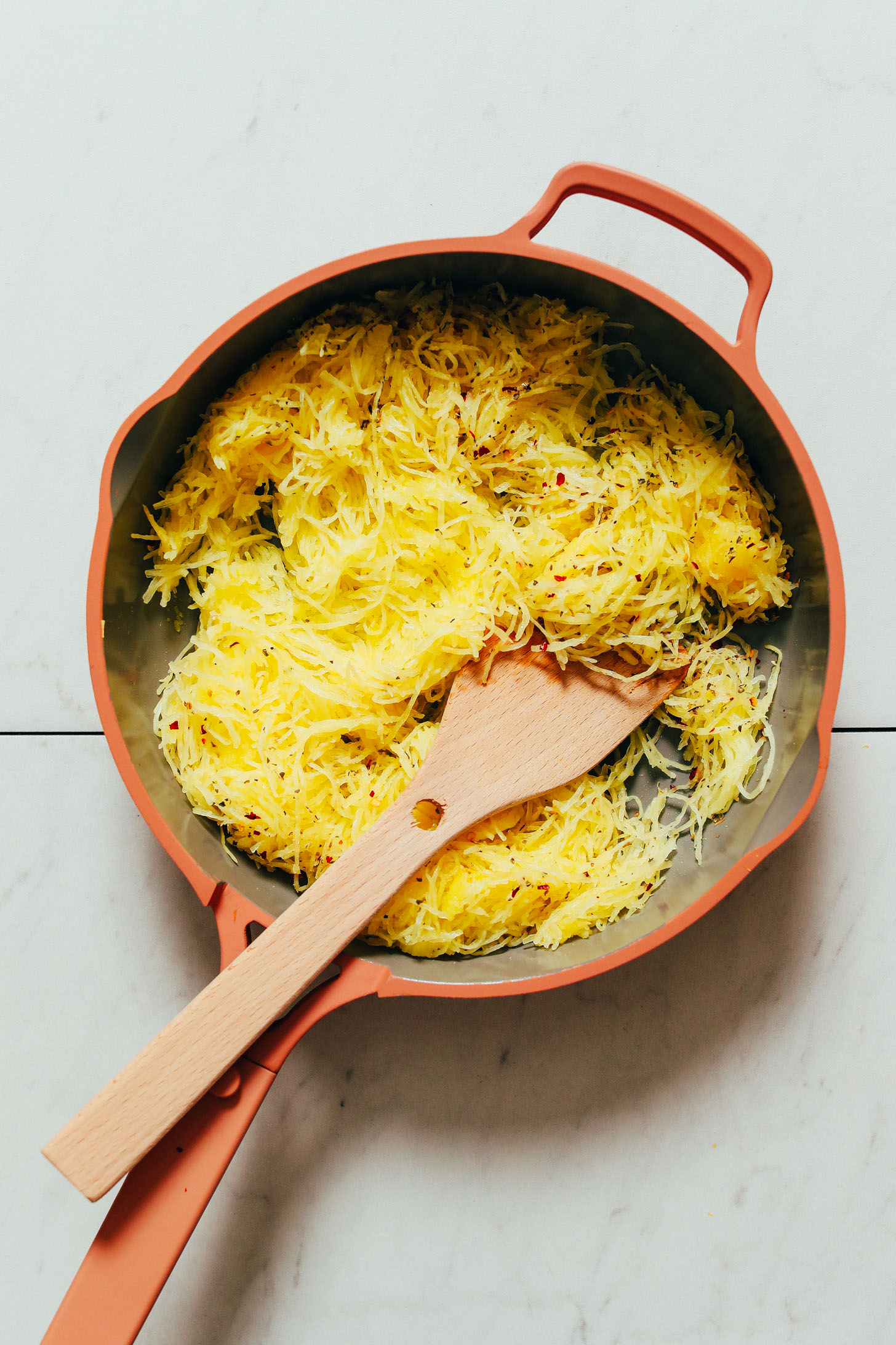 Cooking spaghetti squash in the Always Pan