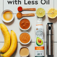 Banana, avocado, applesauce, and other substitutes for no oil and low oil cooking