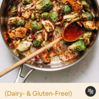 Pan of Honey Mustard Roasted Brussels Sprouts