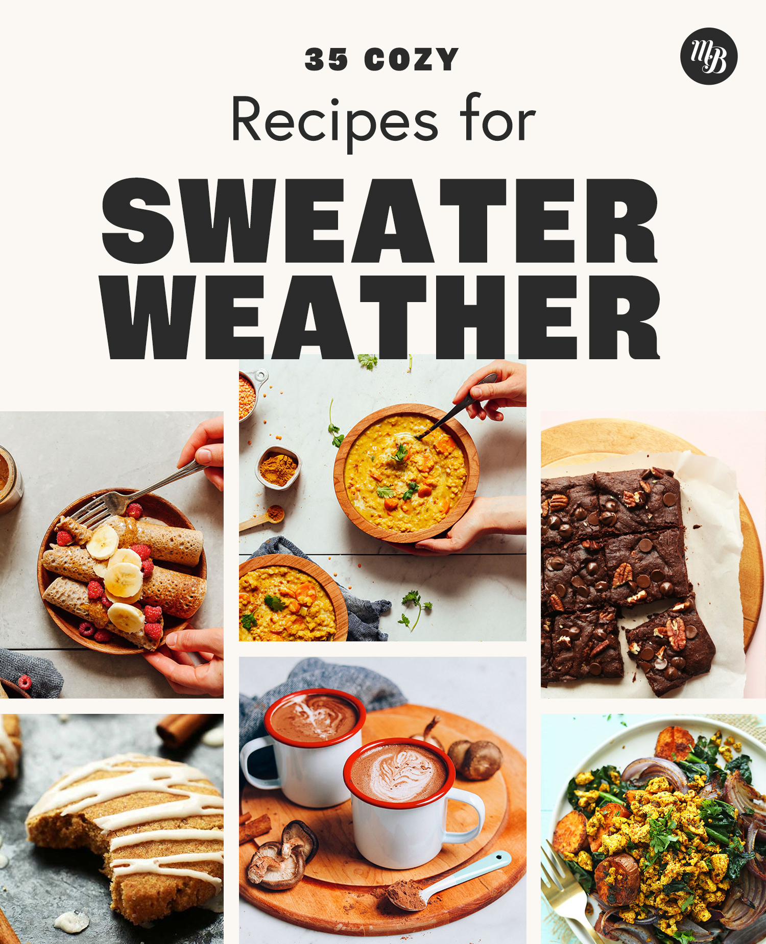 Soup, brownies, hot chocolate, and more plant-based sweater weather recipes