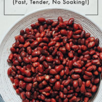 Spoon in a bowl of perfectly cooked kidney beans