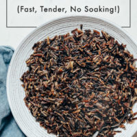 Bowl of wild rice made in the Instant Pot