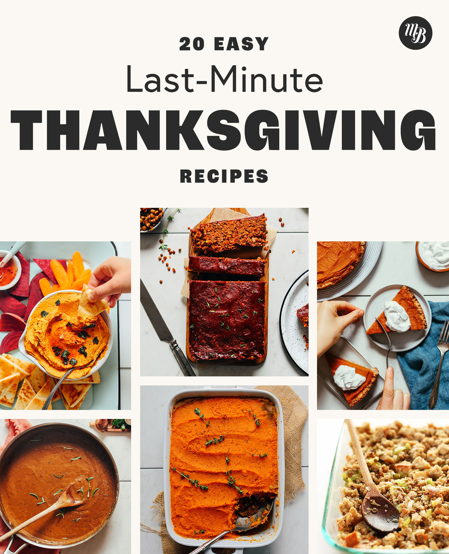 Photos of recipes in our Last-Minute Thanksgiving Recipes round-up