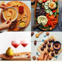 Assortment of snacks and drinks for New Year's celebrations
