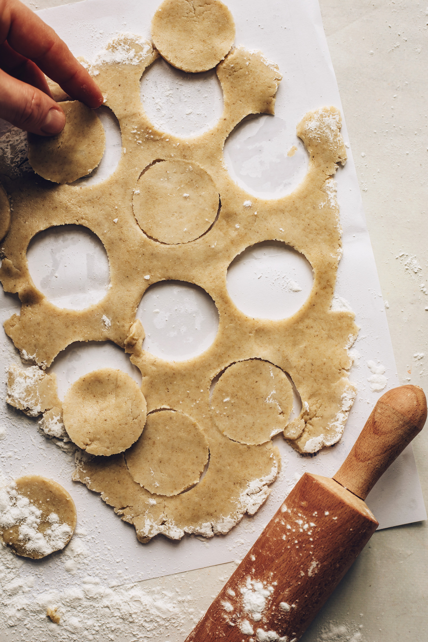 Shortbread cookie dough for making tagalongs
