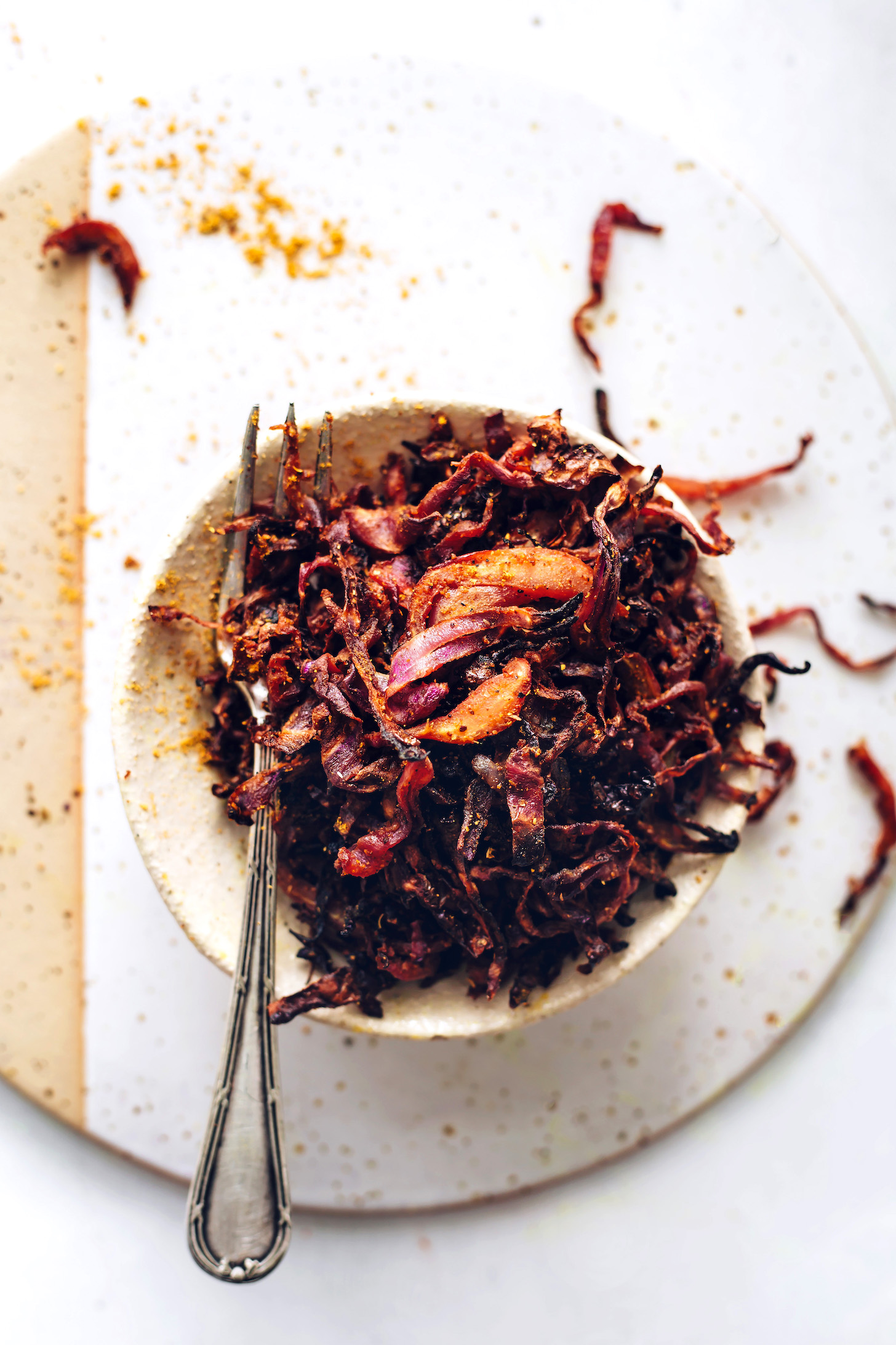 Bowl filled with roasted cabbage