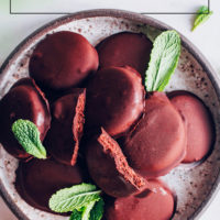 Plate of the BEST homemade thin mints