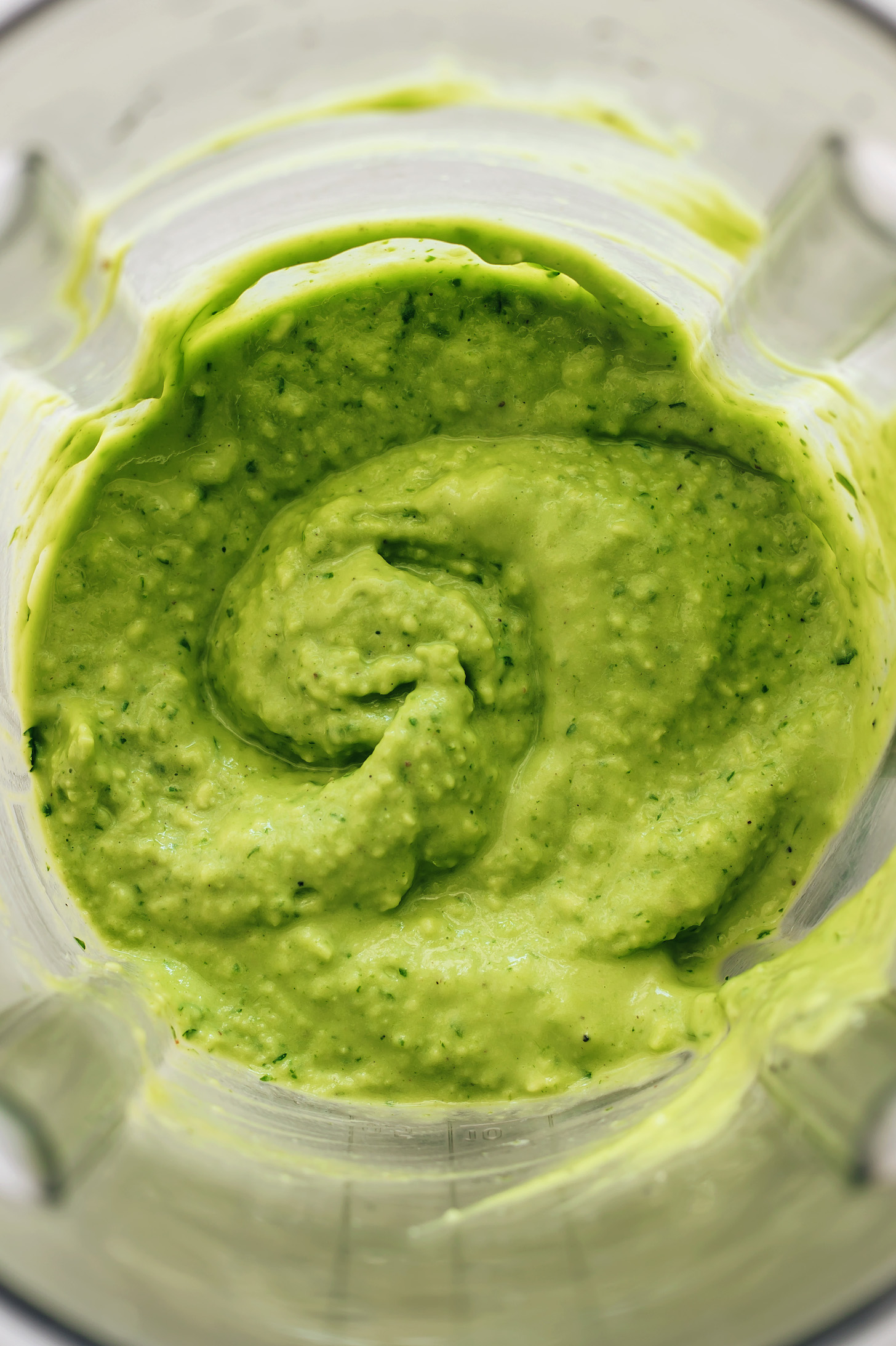 Blender of herby avocado pesto