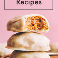 Stack of white chocolate peanut butter eggs for our easter recipes round-up