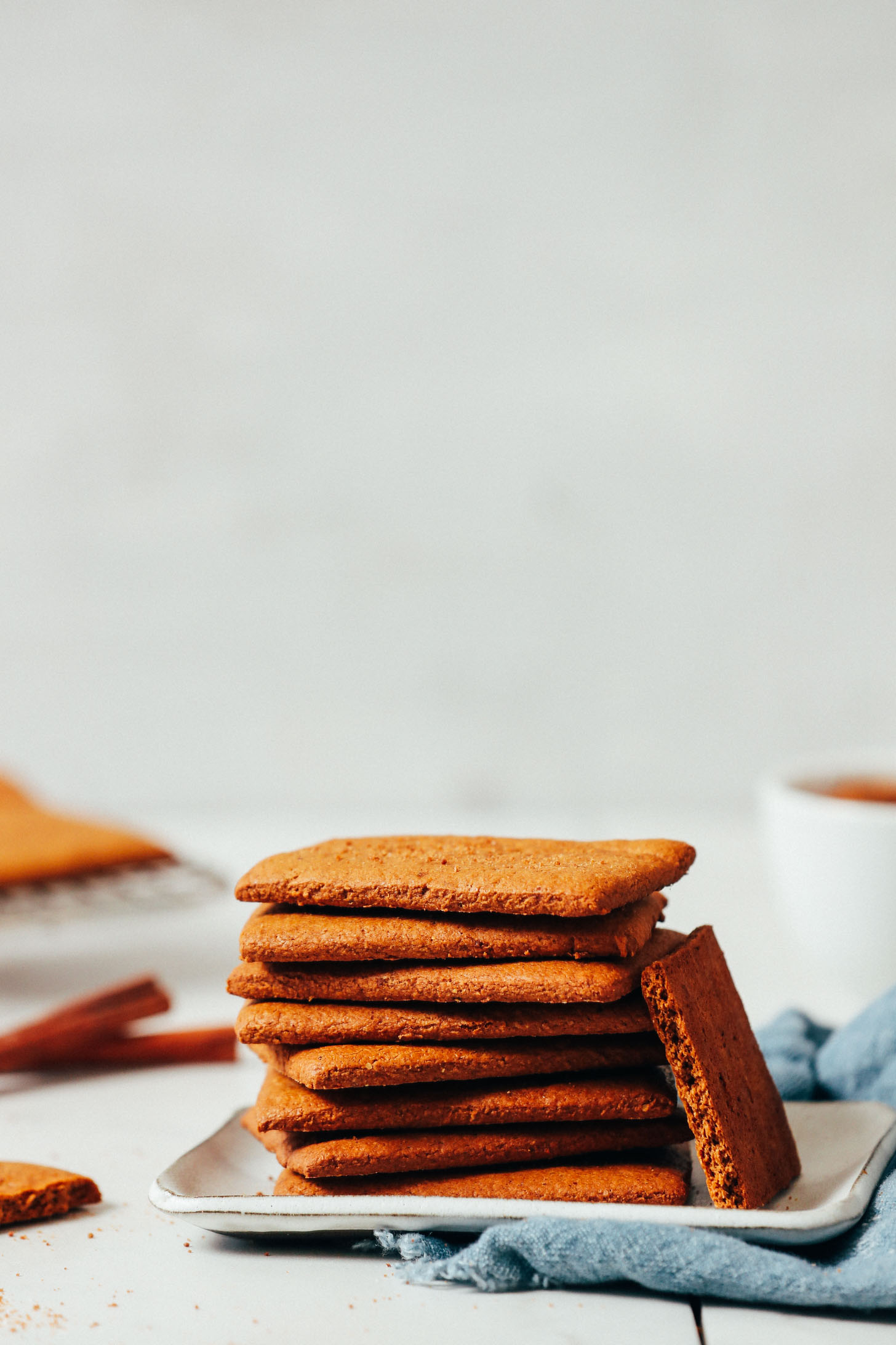 Plate of vegan gluten-free graham crackers