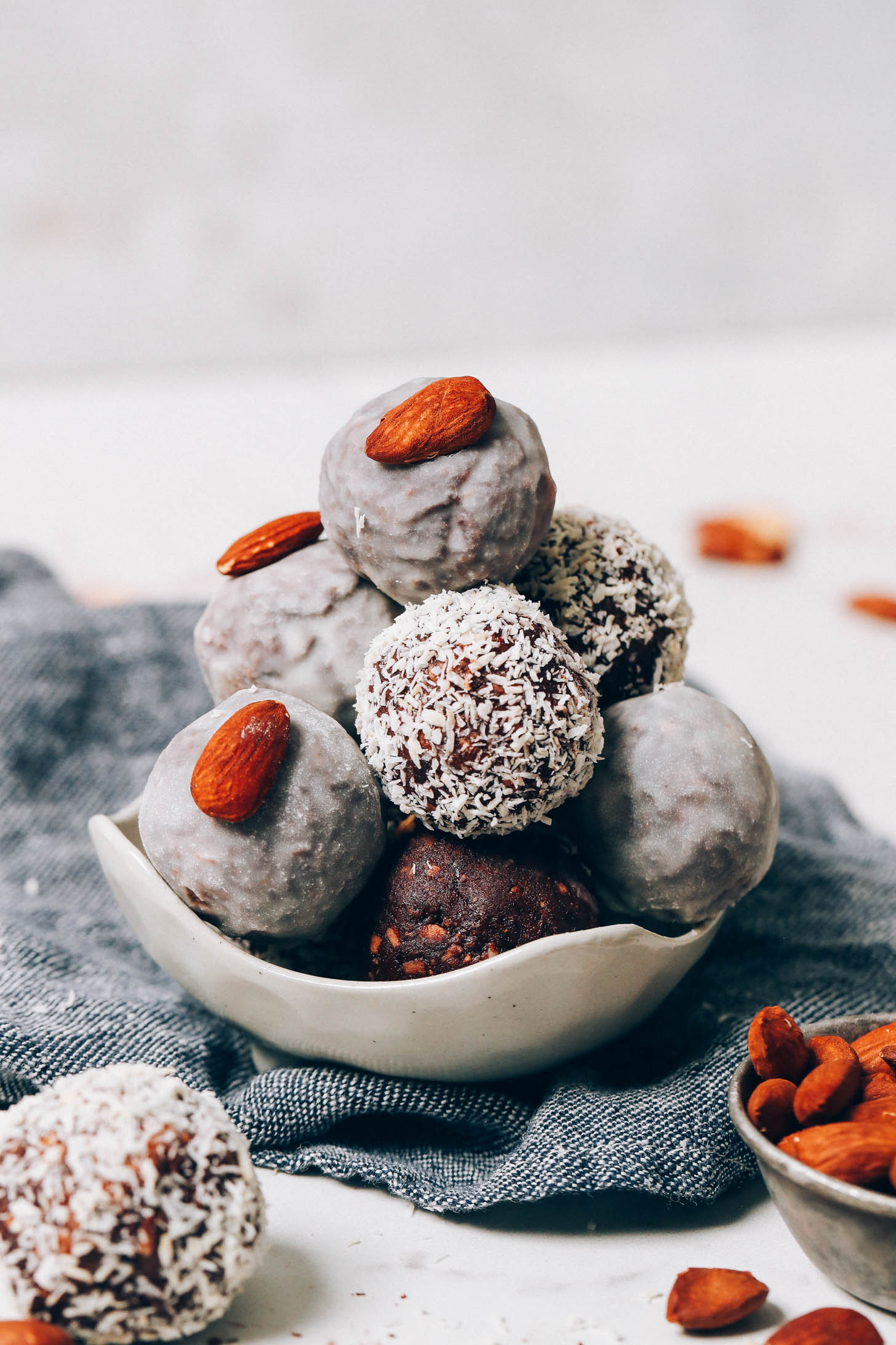 Bowl of our Almond Joy Energy Bites recipe