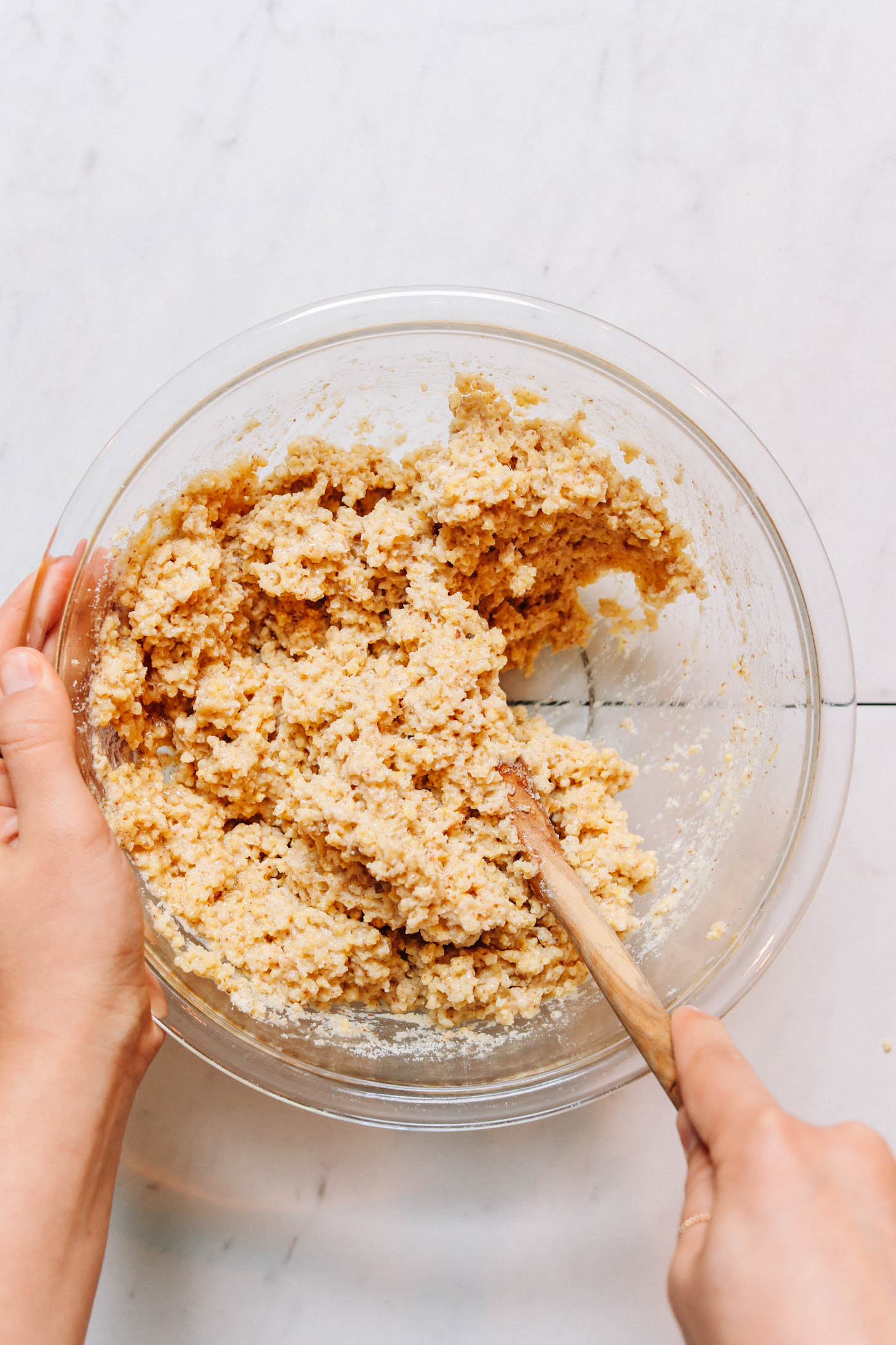 Bowl of breakfast cake dough