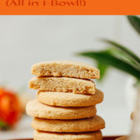 Stack of vegan and gluten-free shortbread cookies
