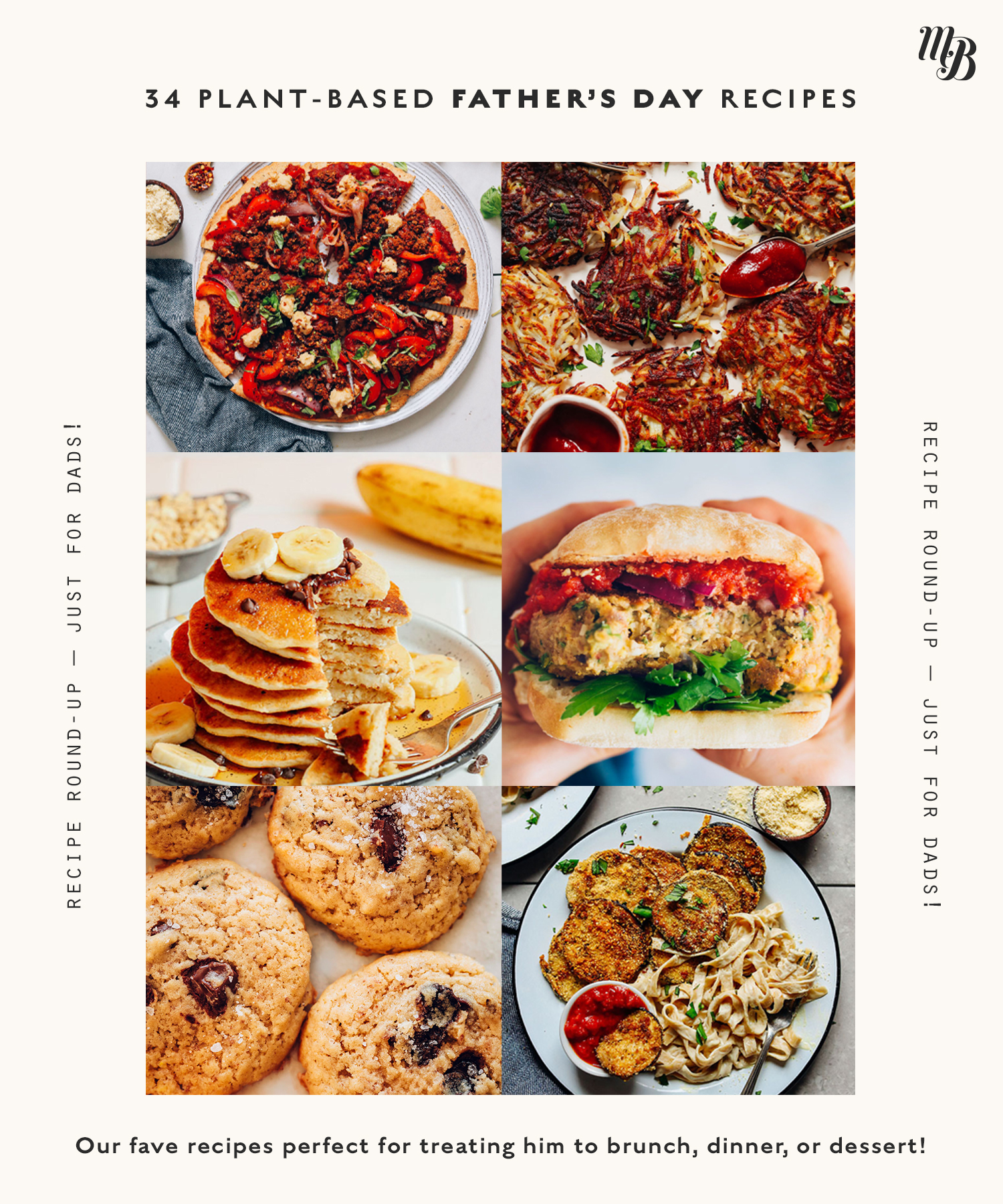 Assortment of Father's Day brunch recipe ideas