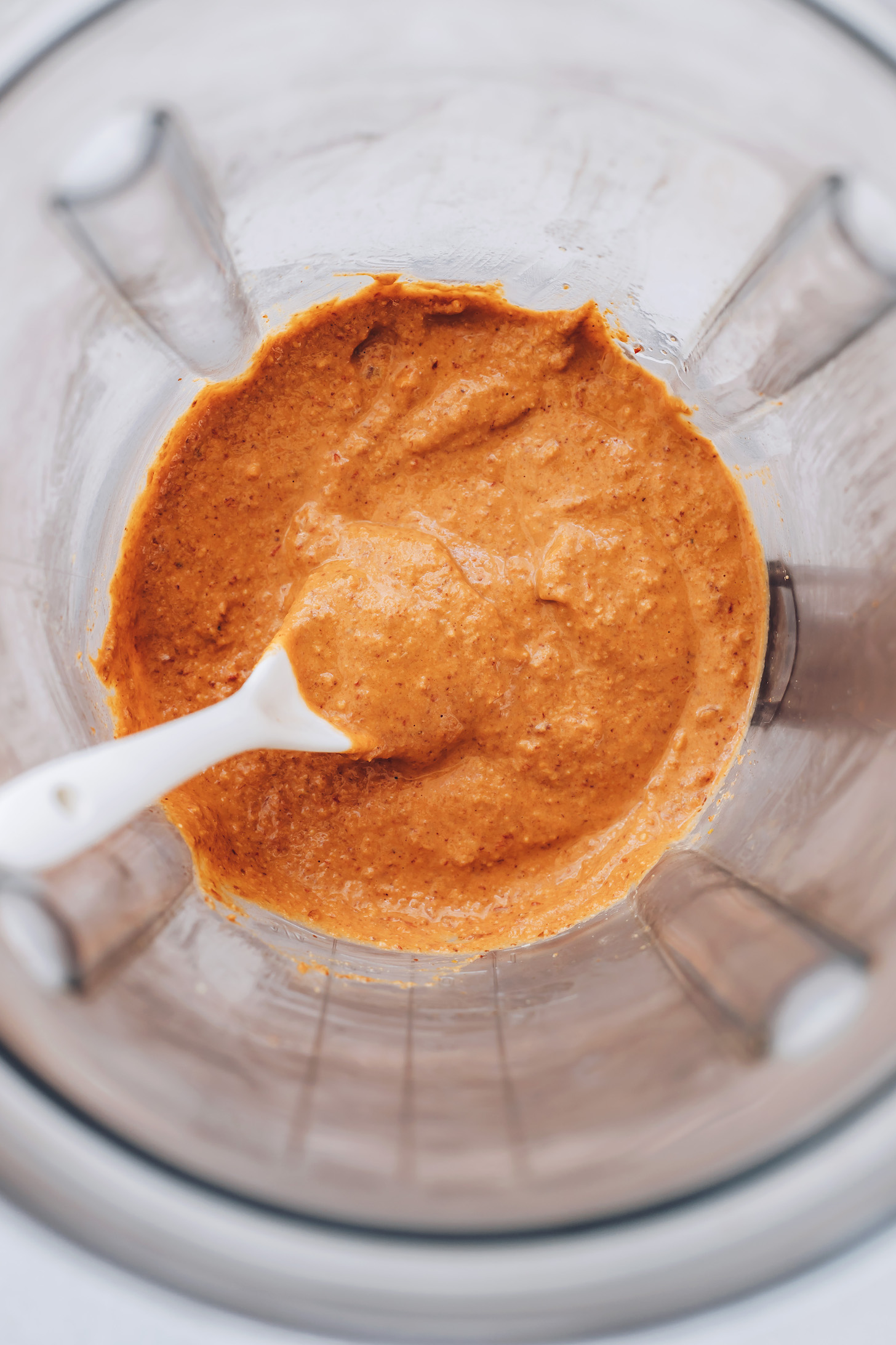 Creamy chipotle pecan pesto in a blender