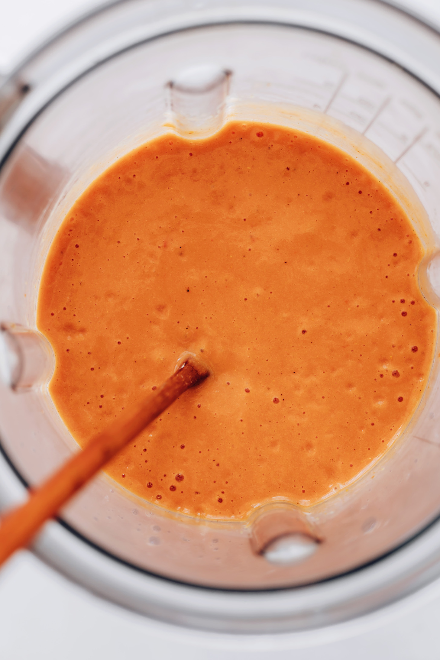 Blender of roasted red pepper sauce
