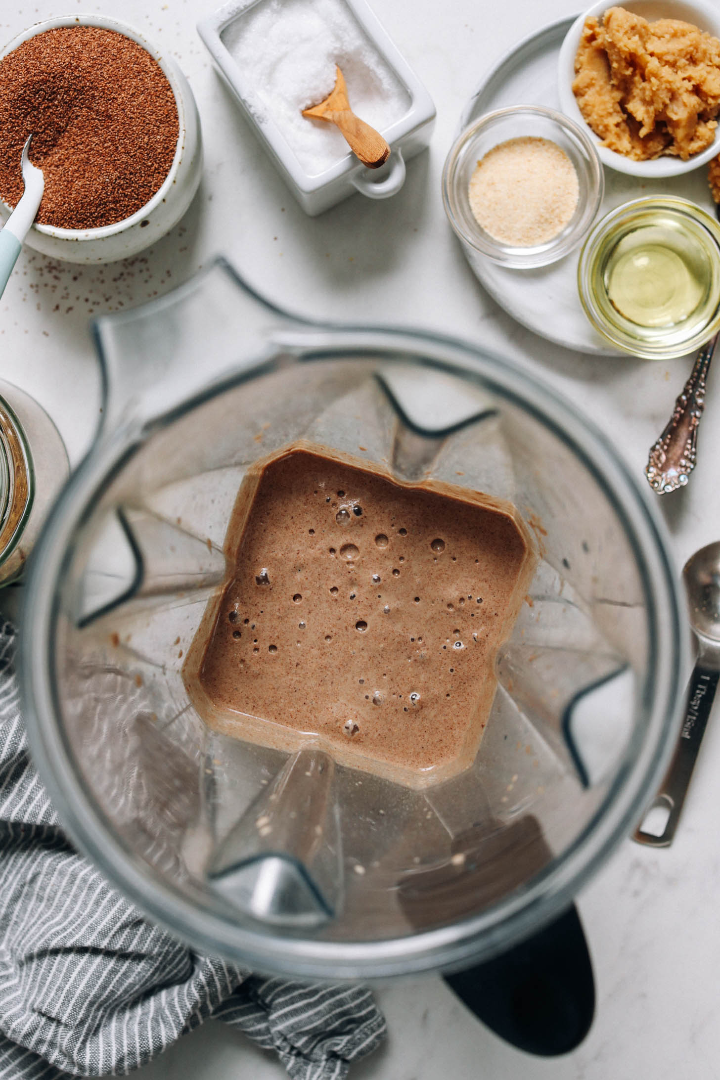 Blender of teff crepe batter
