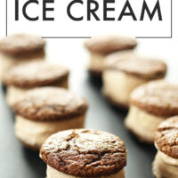 Platter of vegan and gluten-free chai ginger ice cream sandwiches