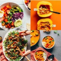 Assortment of plant-based winter squash recipes