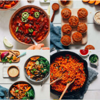 Assortment of gluten-free sweet potato recipes