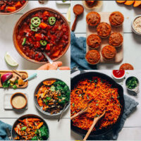 Assortment of gluten-free sweet potato recipes
