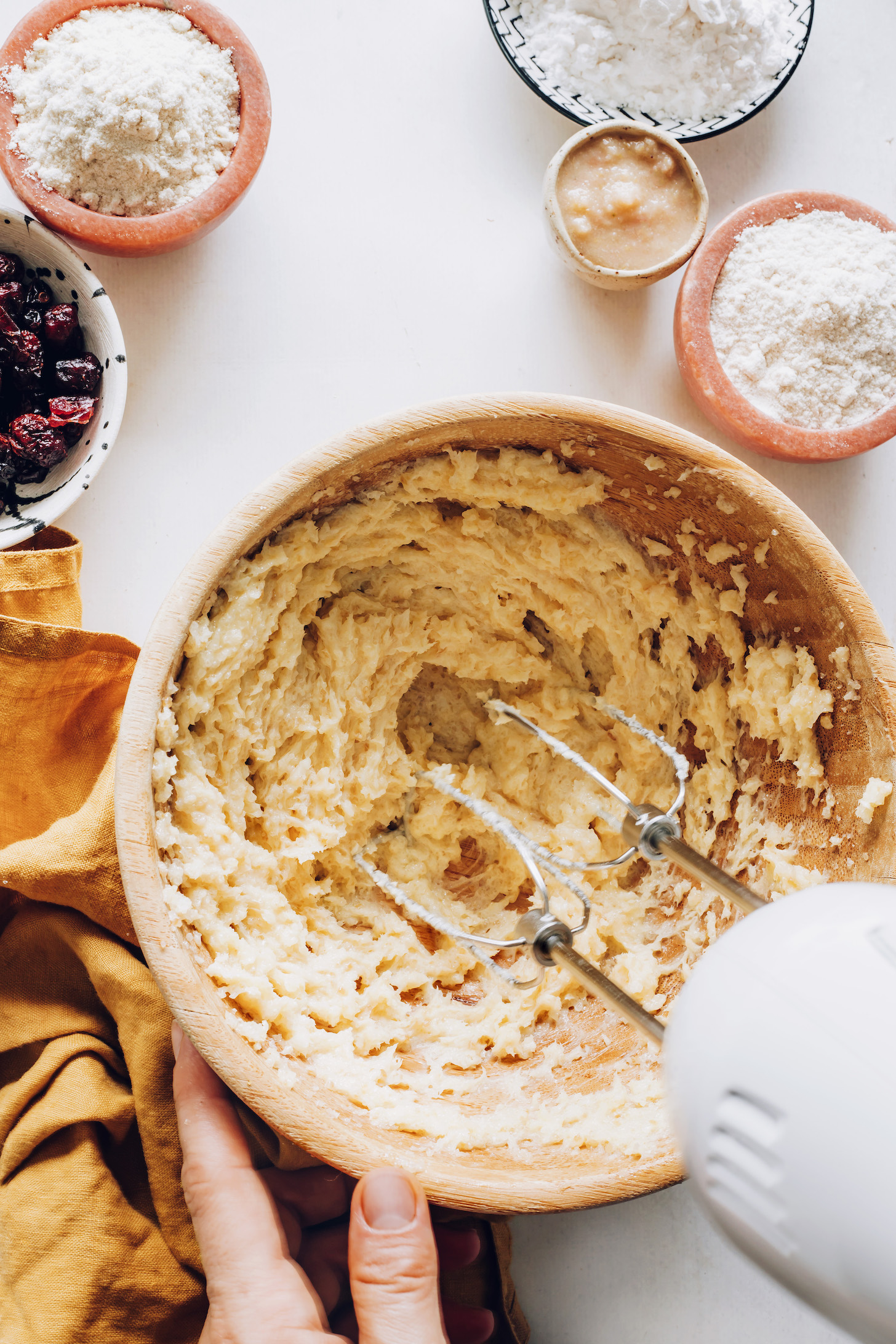 Creaming vegan butter and sugar